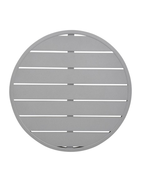 Plateau rond aluminium Bolero 580 mm gris clair - Moderne et résistant