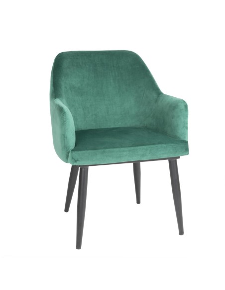 Chaises en velours Bolero Lia vertes - lot de 2