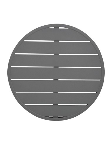 Plateau rond aluminium Bolero 580 mm gris foncé