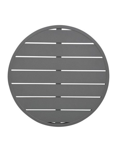 Plateau rond aluminium Bolero 580 mm gris foncé