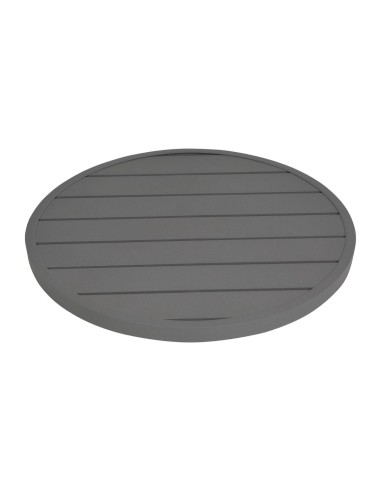 Plateau rond aluminium Bolero 580 mm gris foncé