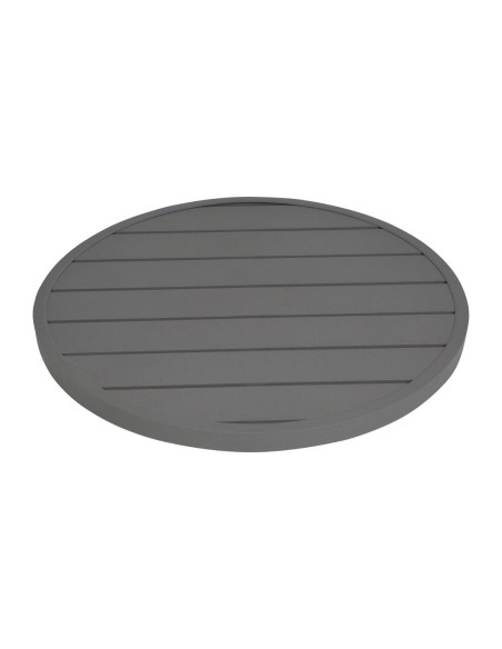 Plateau rond aluminium Bolero 580 mm gris foncé