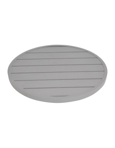 Plateau rond aluminium Bolero 580 mm gris clair - Moderne et résistant