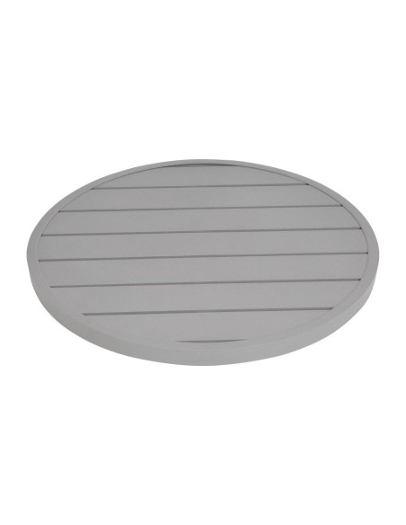 Plateau rond aluminium Bolero 580 mm gris clair - Moderne et résistant