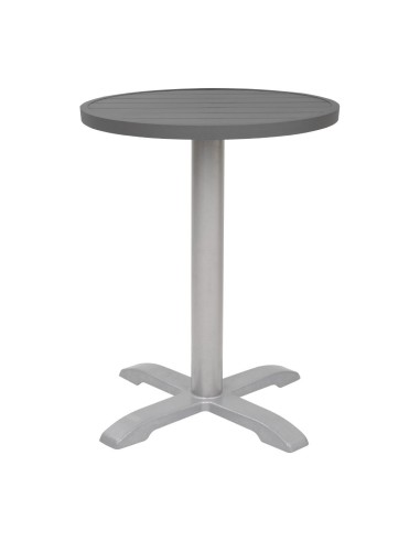 Plateau rond aluminium Bolero 580 mm gris foncé