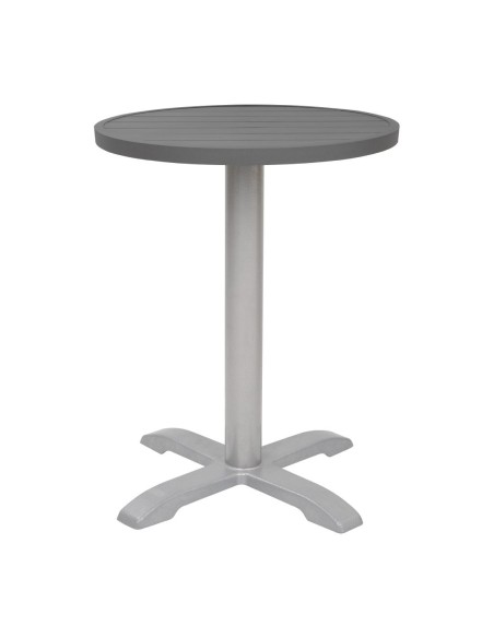 Plateau rond aluminium Bolero 580 mm gris foncé