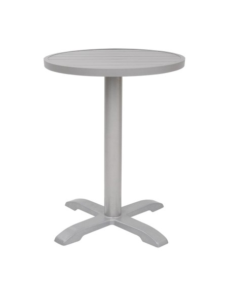 Plateau rond aluminium Bolero 580 mm gris clair - Moderne et résistant