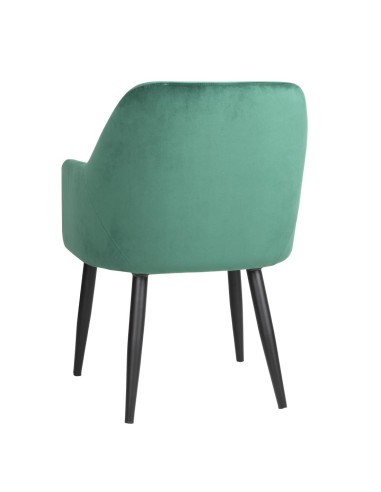 Chaises en velours Bolero Lia vertes - lot de 2