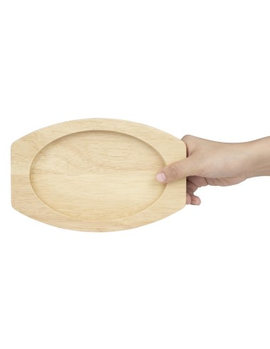 Planche en hévéa pour plat ovale Olympia 230x135 mm - FW818