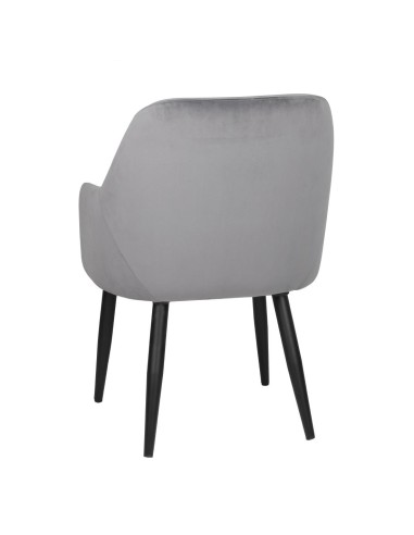 Chaises en velours Bolero Lia gris - lot de 2