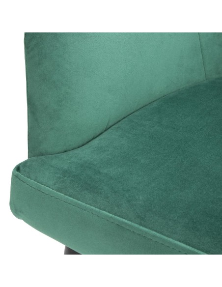 Chaises en velours Bolero Lia vertes - lot de 2