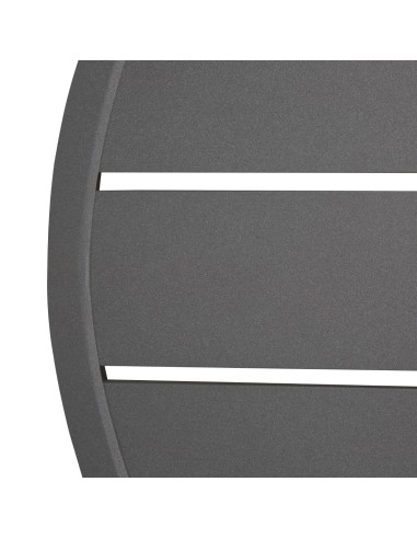 Plateau rond aluminium Bolero 580 mm gris foncé