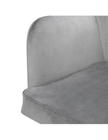 Chaises en velours Bolero Lia gris - lot de 2