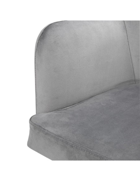 Chaises en velours Bolero Lia gris - lot de 2