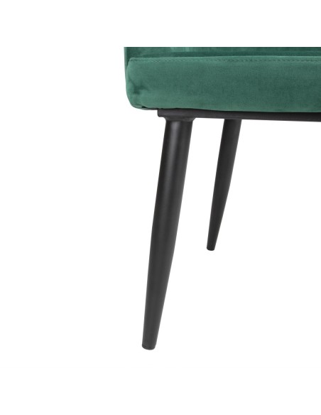 Chaises en velours Bolero Lia vertes - lot de 2