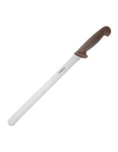 Couteau à génoise dentelé Hygiplas marron 30,5 cm - Hygiène cuisine