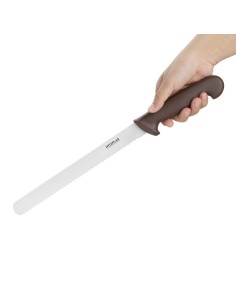 Couteau à génoise dentelé Hygiplas marron 254mm - cuisine pro 2