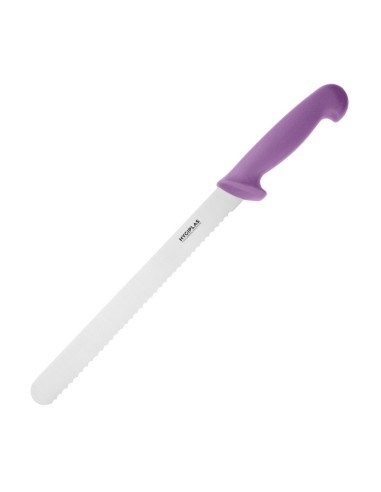 Couteau à génoise dentelé Hygiplas violet 254mm