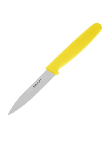 Couteau d'office Hygiplas jaune 7,5 cm - Polyvalent et durable