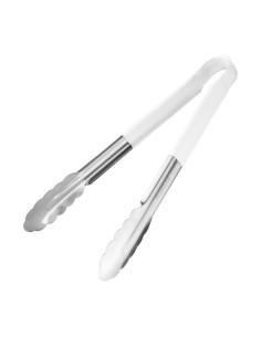 Pince de service Hygiplas blanche 300 mm - inox