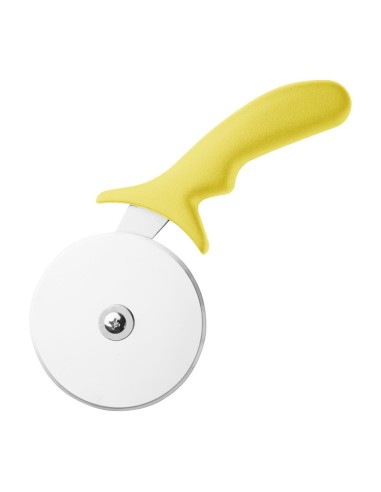 Roulette à pizza Hygiplas jaune 102 mm - découpe précise