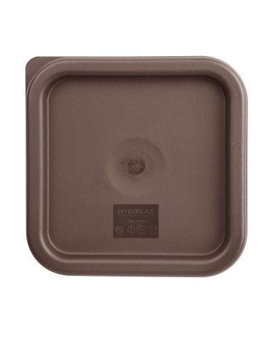 Couvercle carré Hygiplas marron 1,5-3,5 L - hermétique