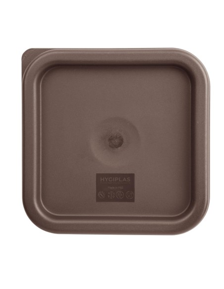 Couvercle carré Hygiplas marron 1,5-3,5 L - hermétique
