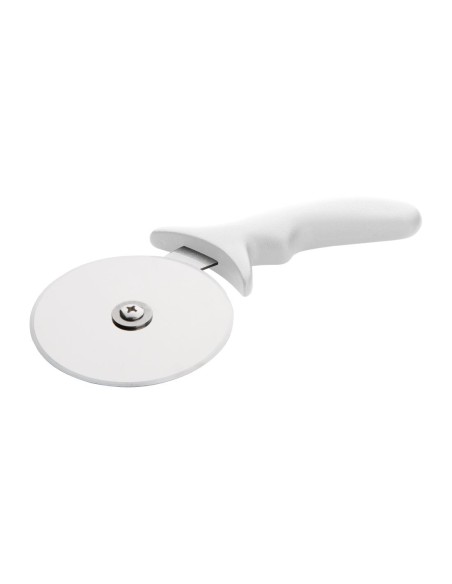 Roulette à pizza Hygiplas blanche 102 mm - inox durable