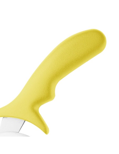 Roulette à pizza Hygiplas jaune 102 mm - découpe précise