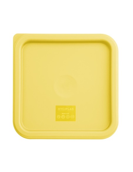 Couvercle moyen carré Hygiplas jaune 5,5-7 L