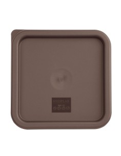Couvercle moyen carré Hygiplas marron 5,5-7 L