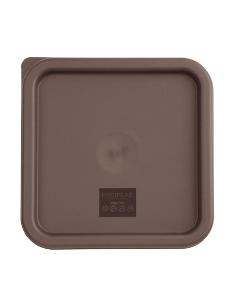 Couvercle moyen carré Hygiplas marron 5,5-7 L