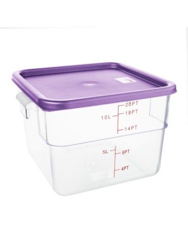 Grand couvercle carré Hygiplas violet 10-15 L