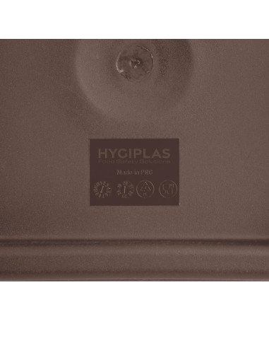Couvercle carré Hygiplas marron 1,5-3,5 L - hermétique