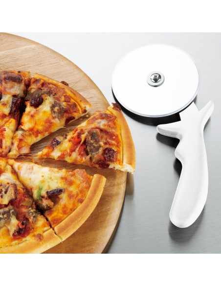 Roulette à pizza Hygiplas blanche 102 mm - inox durable