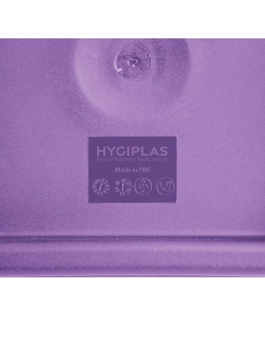 Grand couvercle carré Hygiplas violet 10-15 L