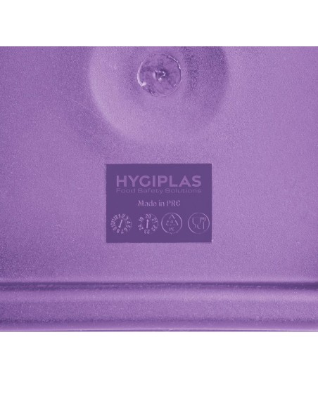 Grand couvercle carré Hygiplas violet 10-15 L