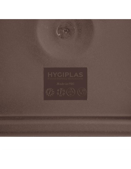Couvercle moyen carré Hygiplas marron 5,5-7 L