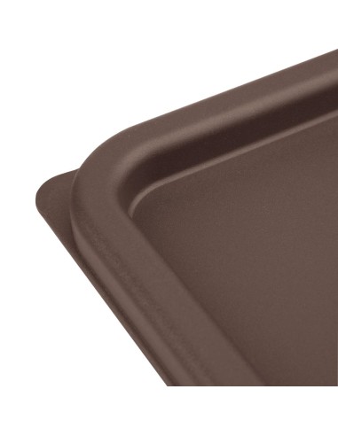 Couvercle moyen carré Hygiplas marron 5,5-7 L
