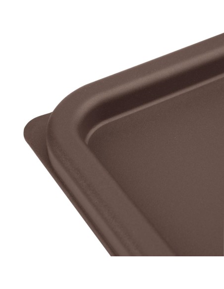 Couvercle moyen carré Hygiplas marron 5,5-7 L