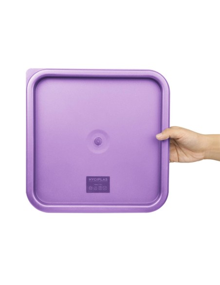 Grand couvercle carré Hygiplas violet 10-15 L