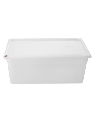 Bacs PP Hygiplas Click GN 1/1 25,6L - lot de 2 avec clips HACCP