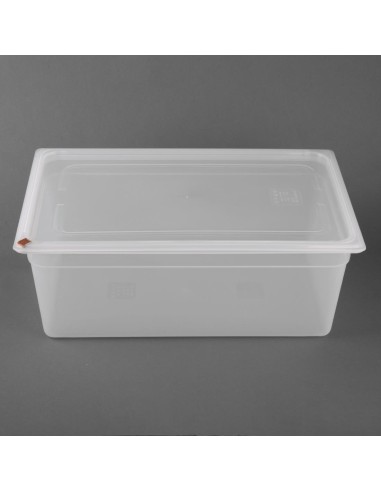 Bacs PP Hygiplas Click GN 1/1 25,6L - lot de 2 avec clips HACCP