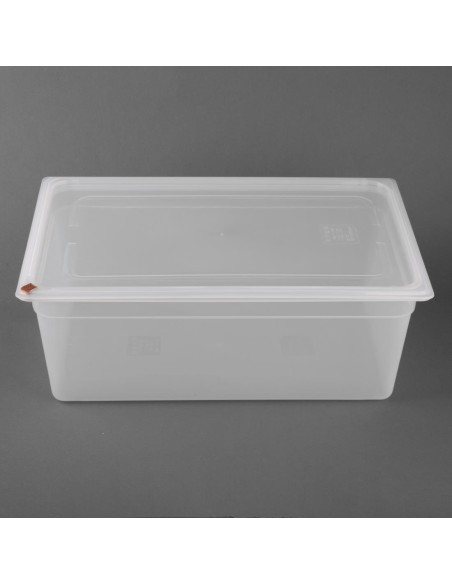 Bacs PP Hygiplas Click GN 1/1 25,6L - lot de 2 avec clips HACCP