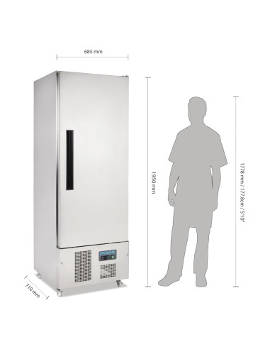 Armoire réfrigérée positive 1 porte Slimline Polar 440L - 313L net