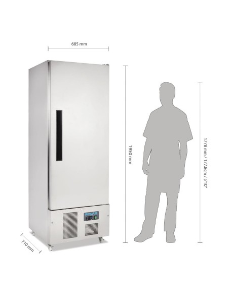 Armoire réfrigérée positive 1 porte Slimline Polar 440L - 313L net