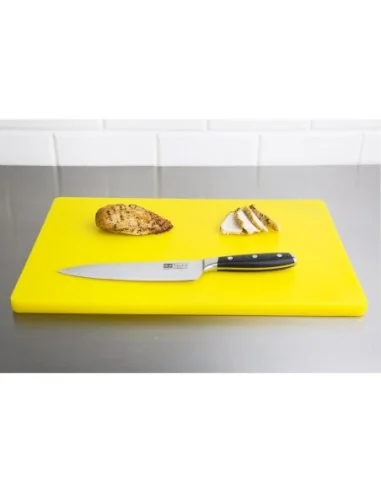 Planche à découper standard épaisse basse densité Hygiplas jaune