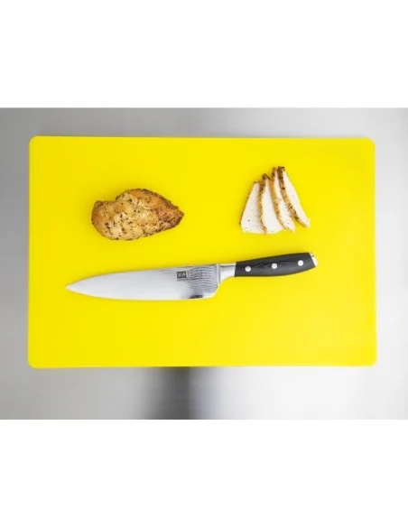 Planche à découper standard épaisse basse densité Hygiplas jaune