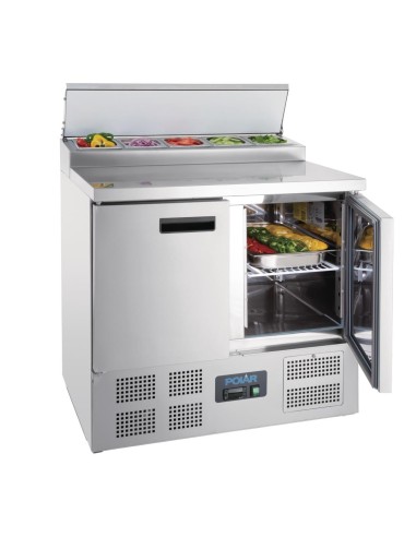 Comptoir réfrigéré 254L Polar Série G - Préparation pizzas & salades