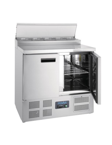 Comptoir réfrigéré 254L Polar Série G - Préparation pizzas & salades